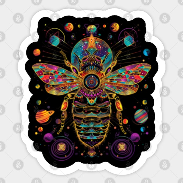 Hardworking Bees Natural Harmonizers Sticker by Deion Christiansen